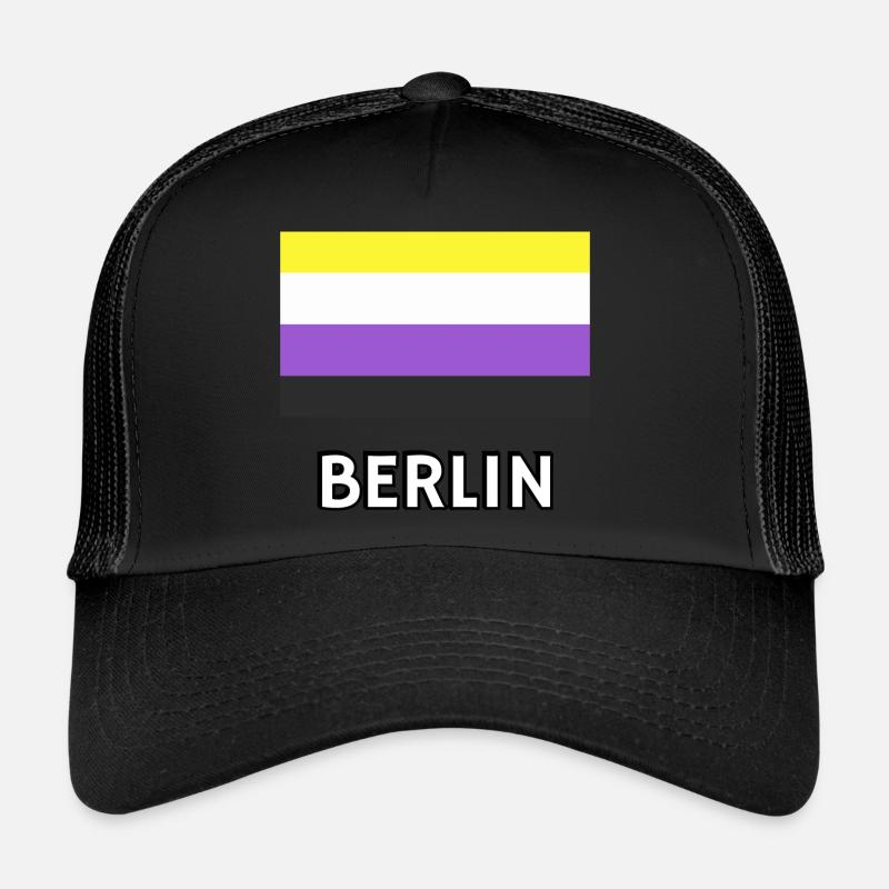 Nicht-binäre Pride Flagge Berlin Trucker Cap