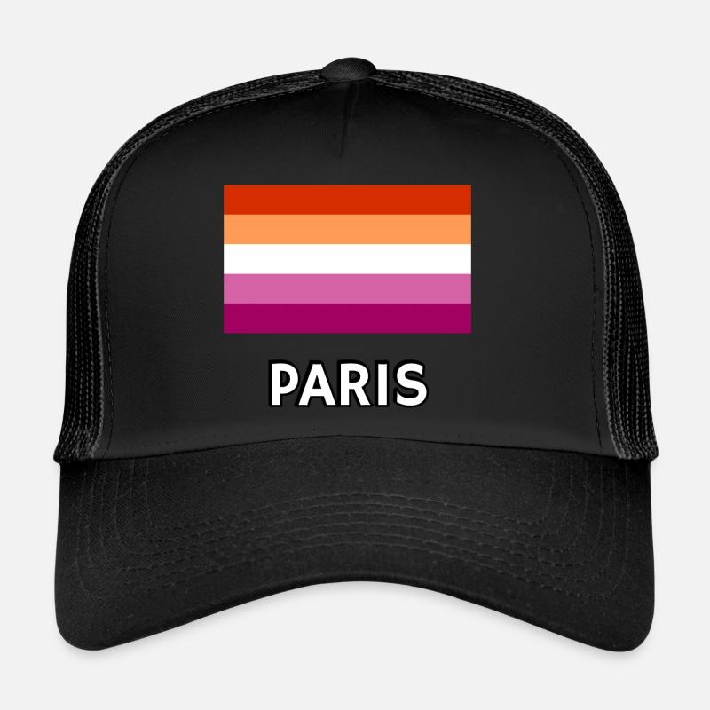 Drapeau de la fierté lesbienne Paris Casquette trucker 