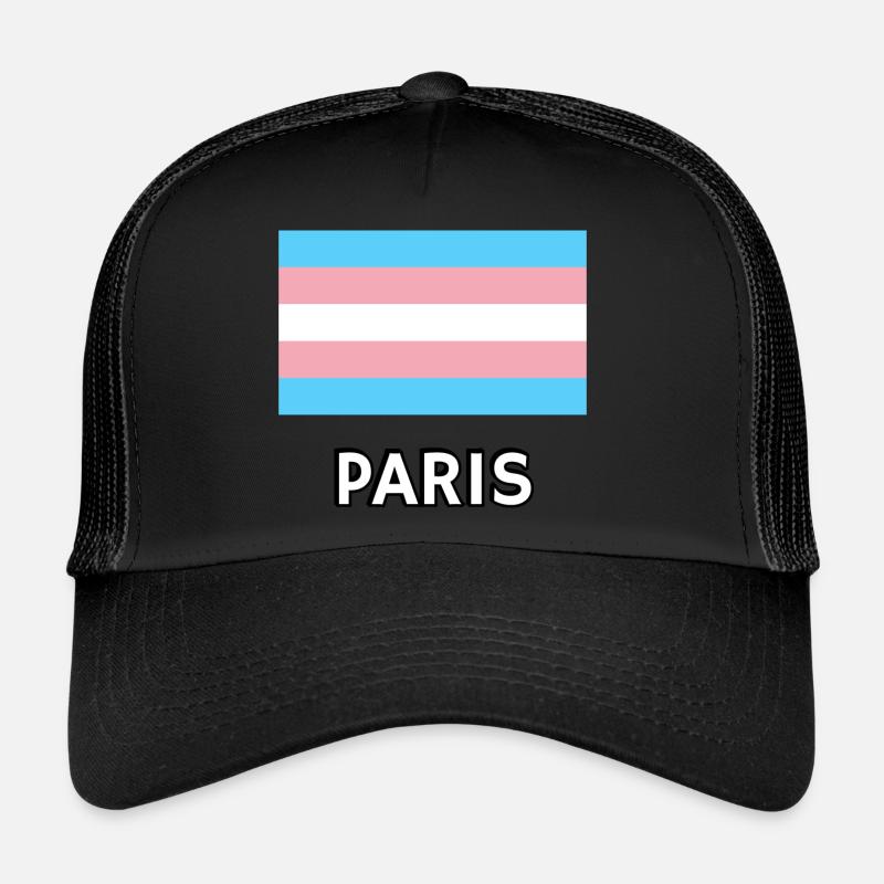 Drapeau de la Trans Pride Paris Casquette trucker 