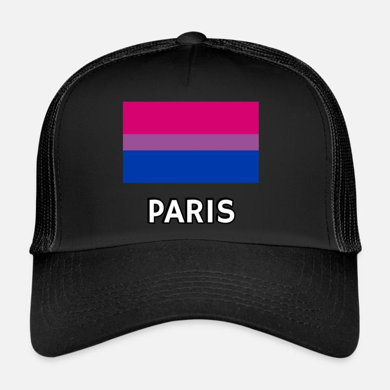 Bi Pride Flag Paris - Trucker Cap - black/black
