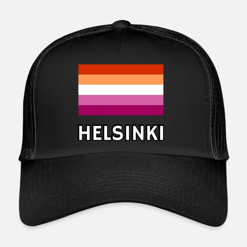 Lesbian Pride Flag Helsinki Trucker Cap