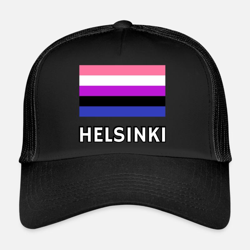 Drapeau de la fierté Helsinki Casquette trucker 