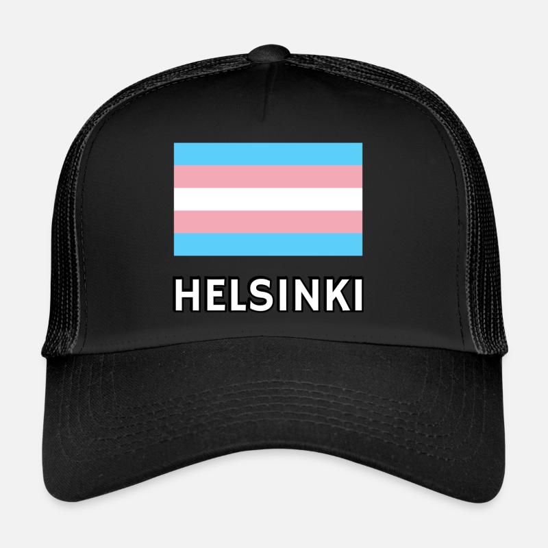 Drapeau de la fierté trans d’Helsinki Casquette trucker 