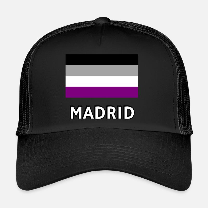 Asexualité Pride Drapeau Madrid Casquette trucker 