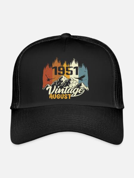 Légendaire depuis août 1951 Cadeau d’anniversaire 1951 - Casquette trucker  - noir/noir - Devant