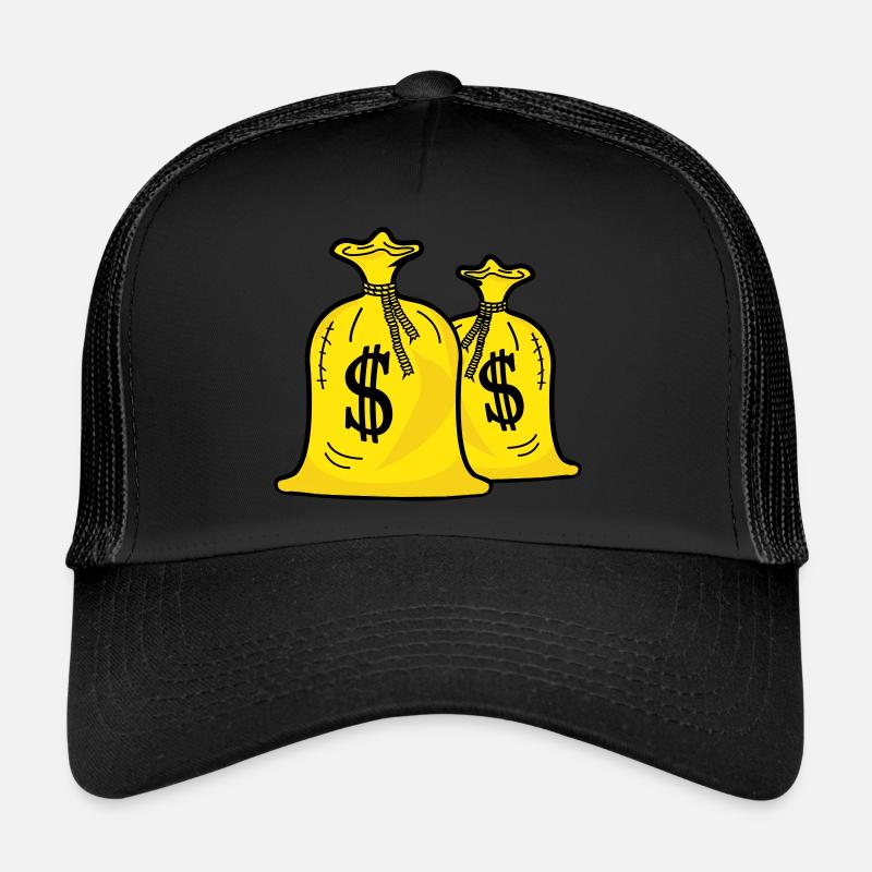 geldsäcke - Trucker Cap - Schwarz/Schwarz