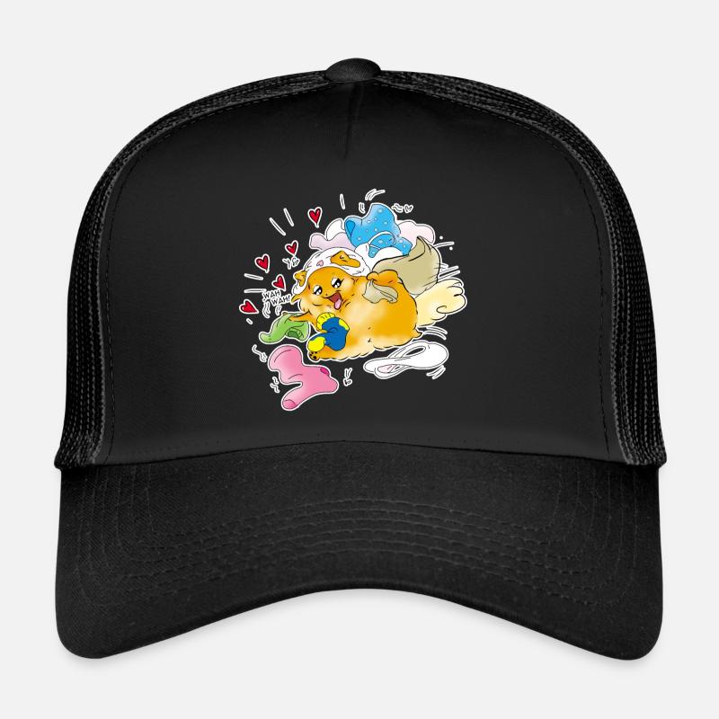 Pomeranian Crazy - Trucker Cap - black/black