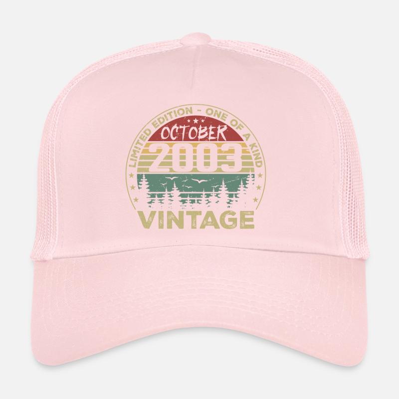 Anniversaire Millésime Fabriqué en Octobre 2003 Casquette trucker 