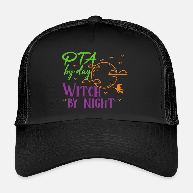 PTA Halloween | Witch by night - Trucker Cap - Schwarz/Schwarz