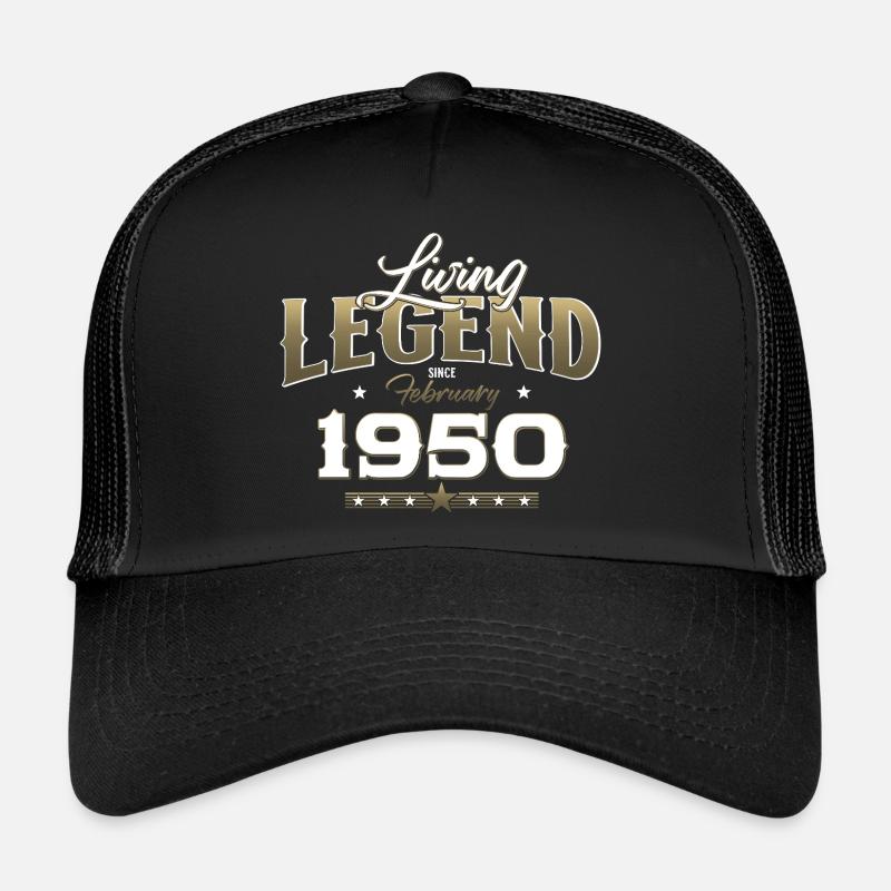 75th Birthday Gift Husband Original February 1950 Trucker Cap