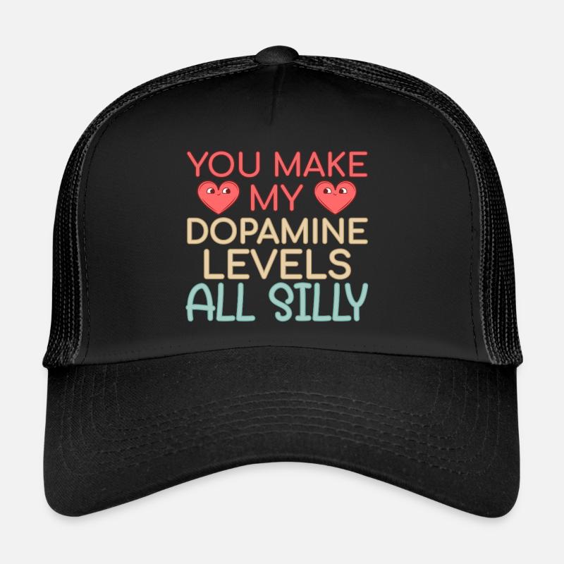 Pharmacie Saint-Valentin Niveaux de dopamine Casquette trucker 