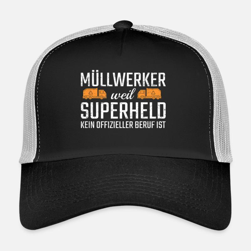 Garbage Worker Superhero Trucker Cap