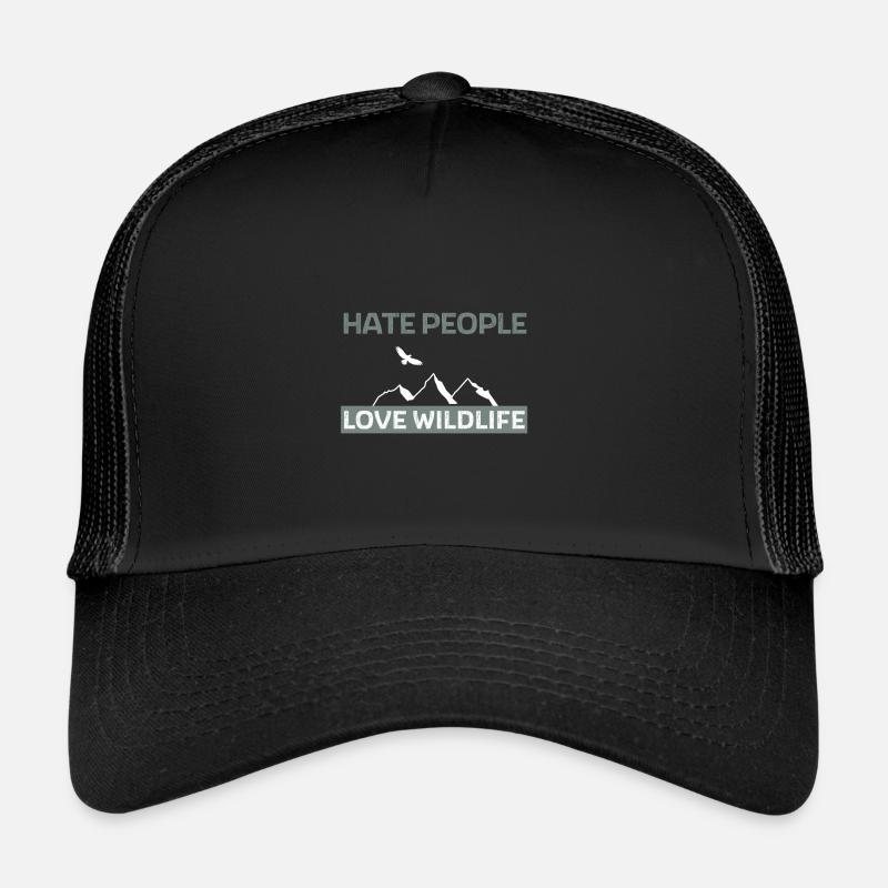 Hate people love wildlife Trucker Cap