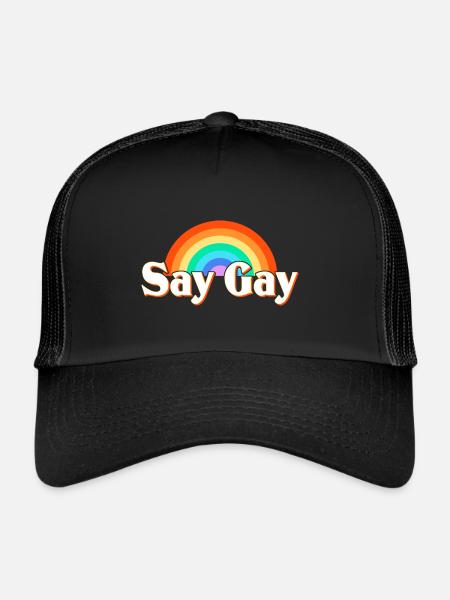 LGBT Say Gay - Trucker Cap - black/black - Front