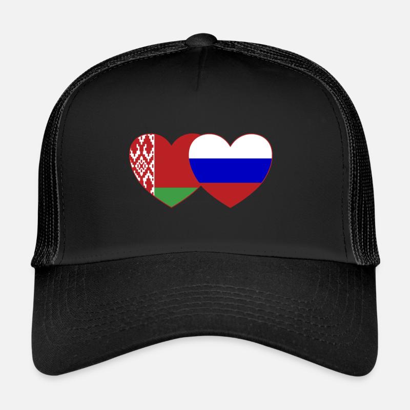 Biélorussie Russie Drapeau Cœur Casquette trucker 