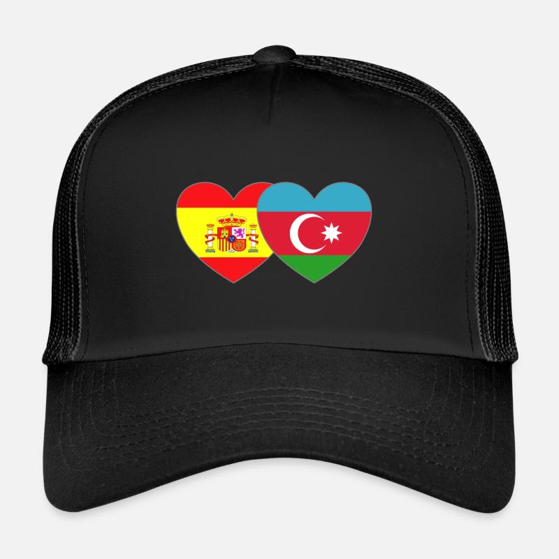 Espagne Azerbaïdjan Drapeau Cœur Casquette trucker 