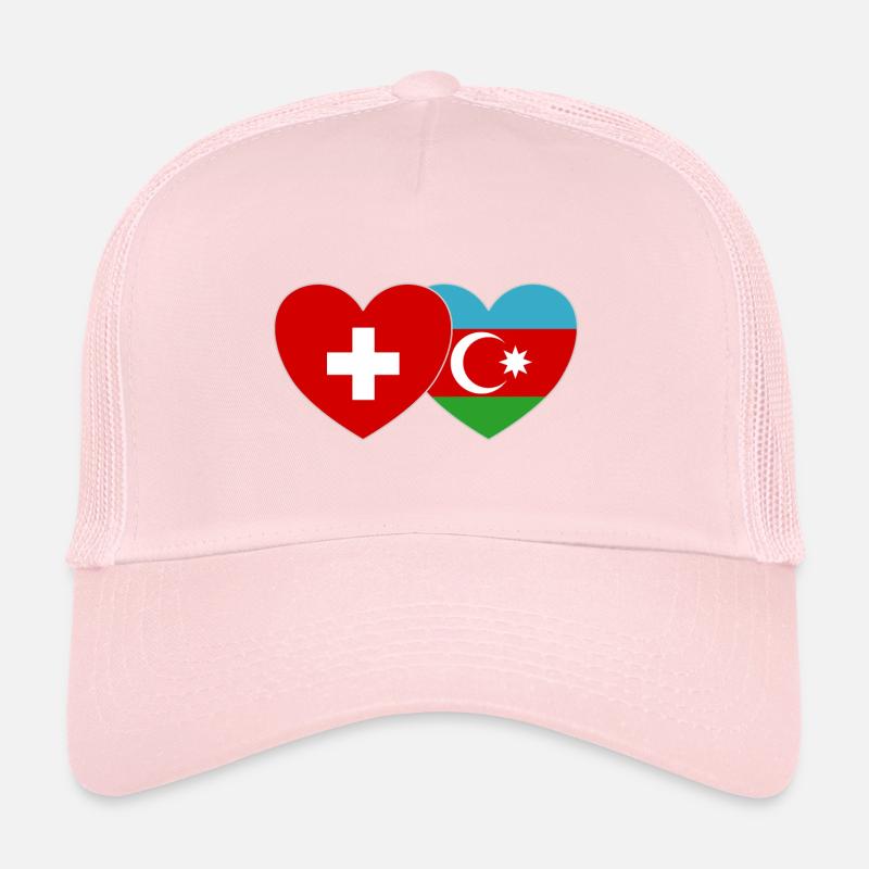Suisse Azerbaïdjan Drapeau Coeur Casquette trucker 