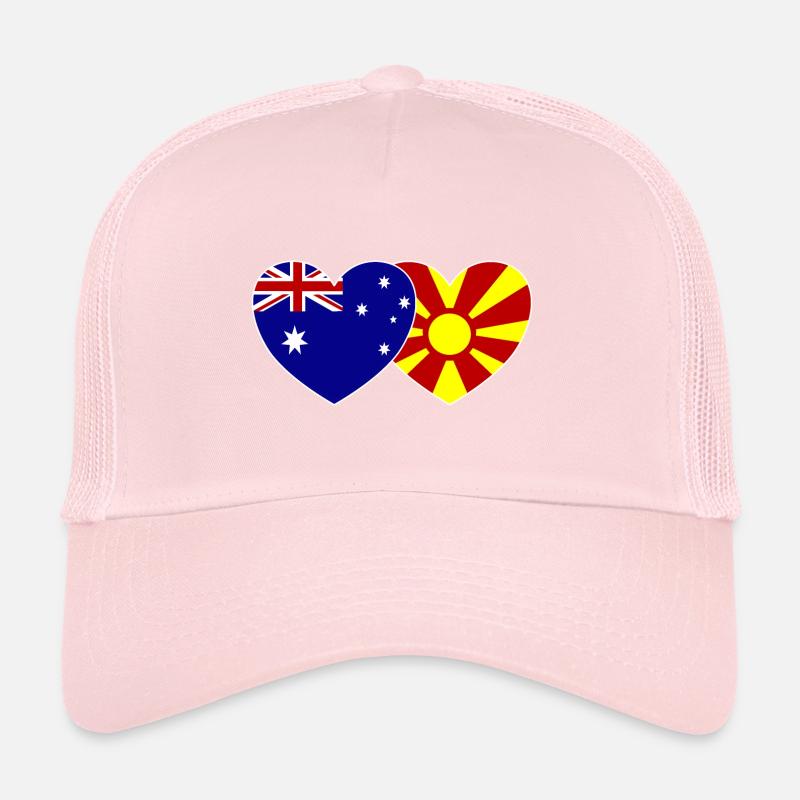 Australie Macédoine Flag Heart Casquette trucker 