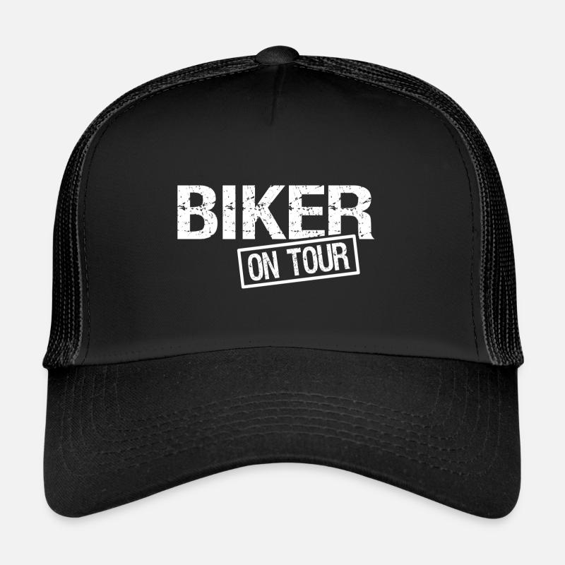 Biker on Tour - Casquette trucker  - noir/noir