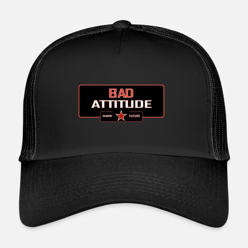 DFTS018 bad attitude - Trucker Cap - black/black