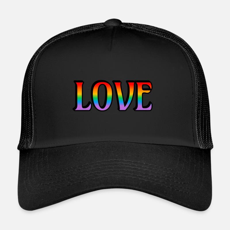 Retro Regenbogen Liebe Trucker Cap