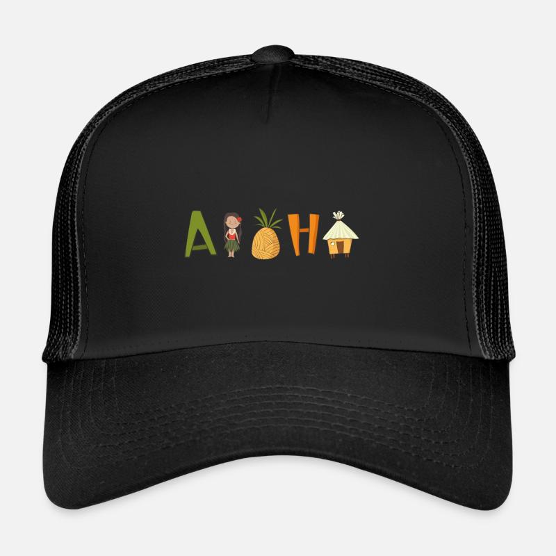 aloha - Trucker Cap - Schwarz/Schwarz