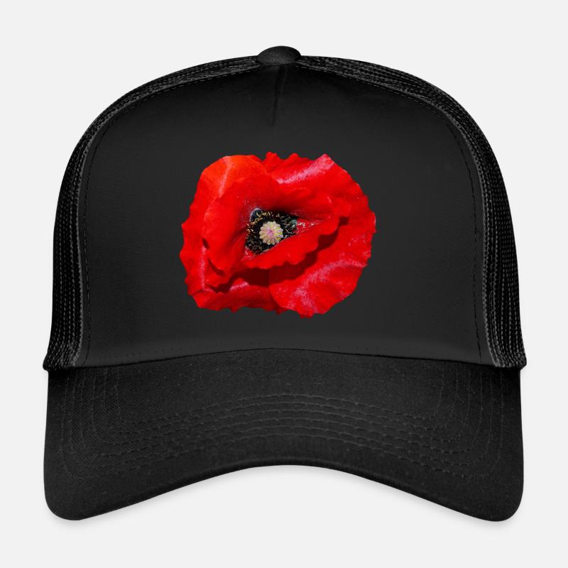 Coquelicot - Casquette trucker  - noir/noir
