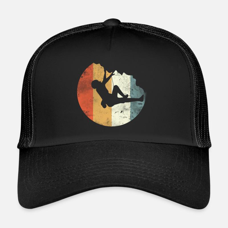 Geschenk Kletterer Boulderer klettern bouldern - Trucker Cap - Schwarz/Schwarz