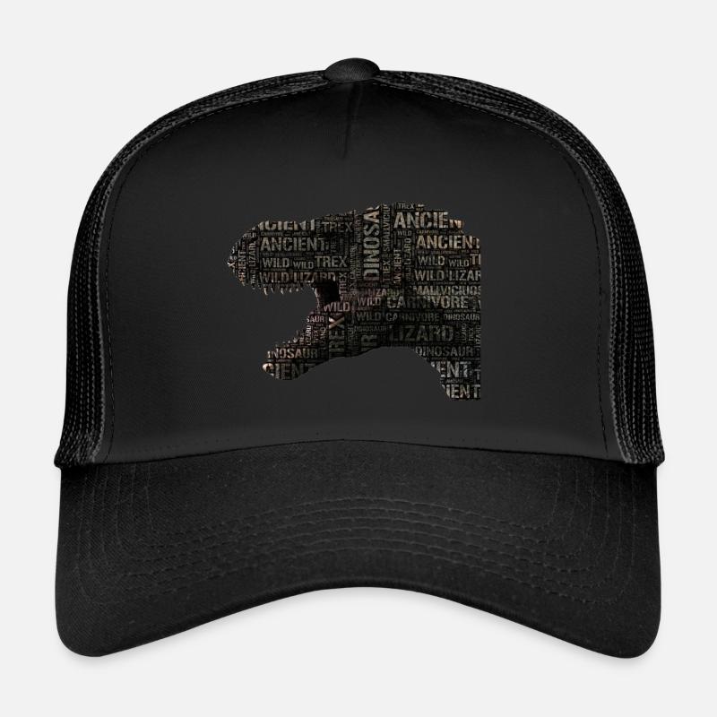 dinosaur - Trucker Cap - black/black
