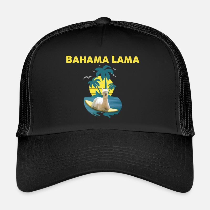 Bahama Lama - Trucker Cap - black/black