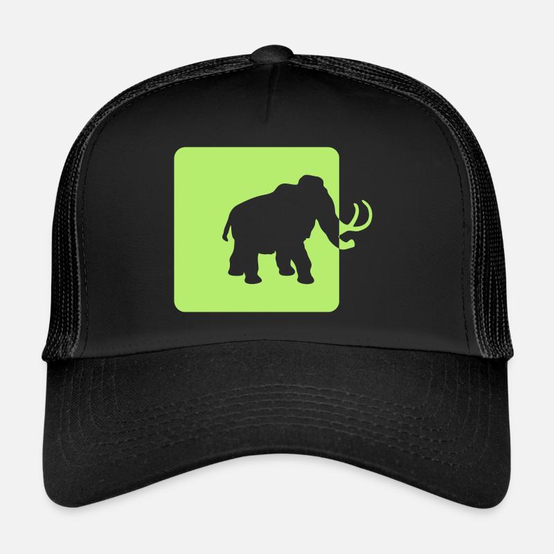 mammut eiszeit vergangenheit logo - Trucker Cap - Schwarz/Schwarz
