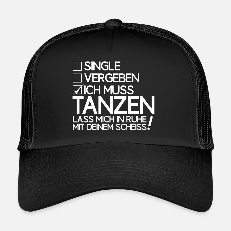 Tanzen Single - Trucker Cap - Schwarz/Schwarz