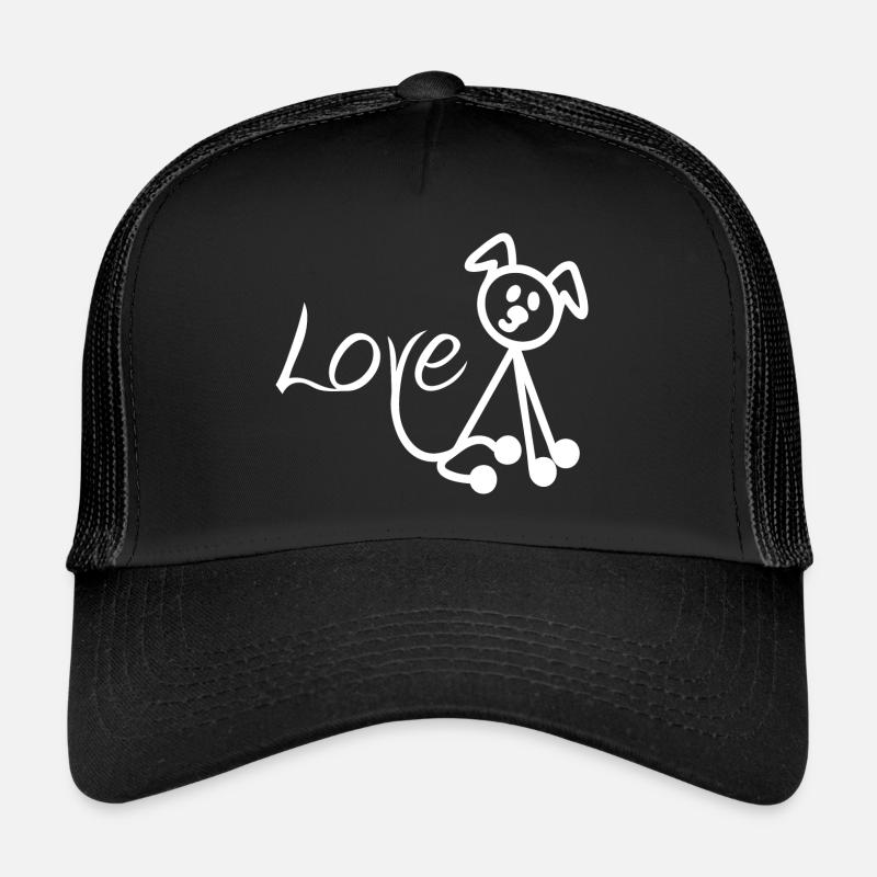 Hundeliebe - Trucker Cap - Schwarz/Schwarz