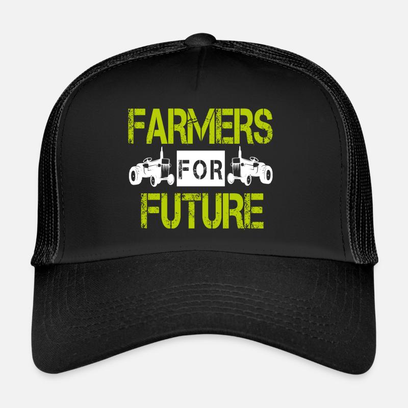 Bauern-Demo Landwirte Demonstration Trecker Bauer - Trucker Cap - Schwarz/Schwarz