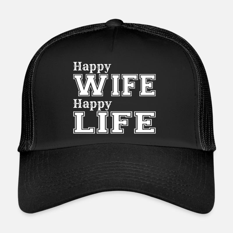 Femme heureuse, vie heureuse. Casquette trucker 