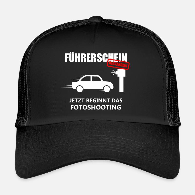 Führerschein Prüfung in der Fahrschule bestanden! - Trucker Cap - Schwarz/Schwarz