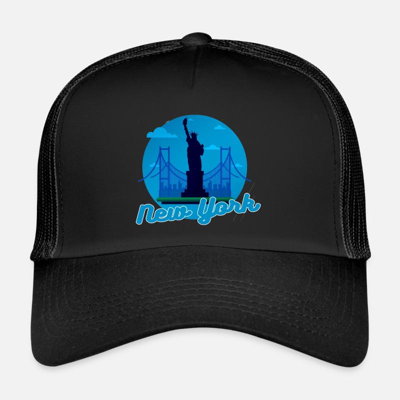 New York - Trucker Cap - black/black