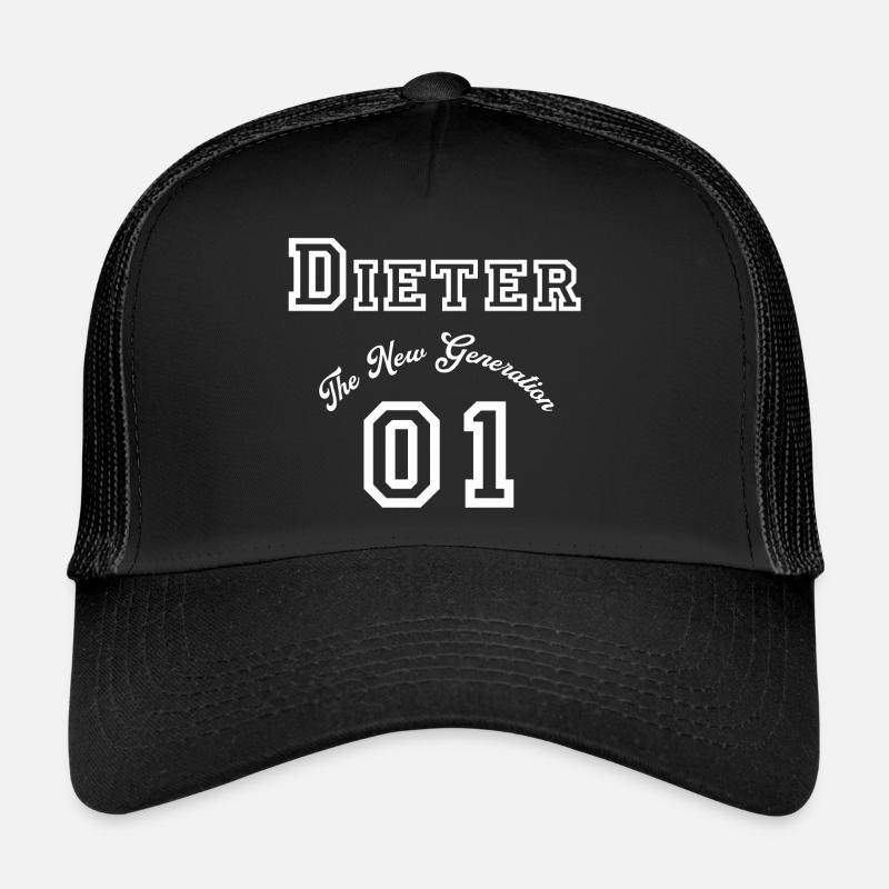 First name Dieter- "The New Generation", white - Trucker Cap - black/black
