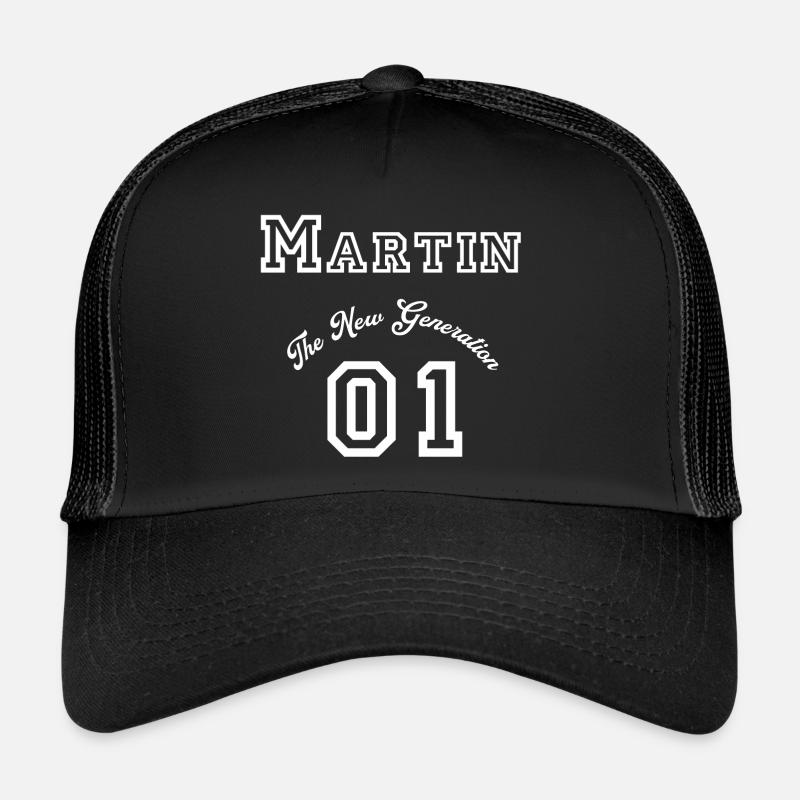 Vorname Martin - weiß - Trucker Cap - Schwarz/Schwarz