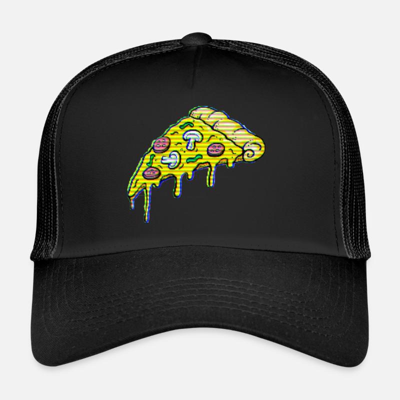 PIZZA - Trucker Cap - Schwarz/Schwarz