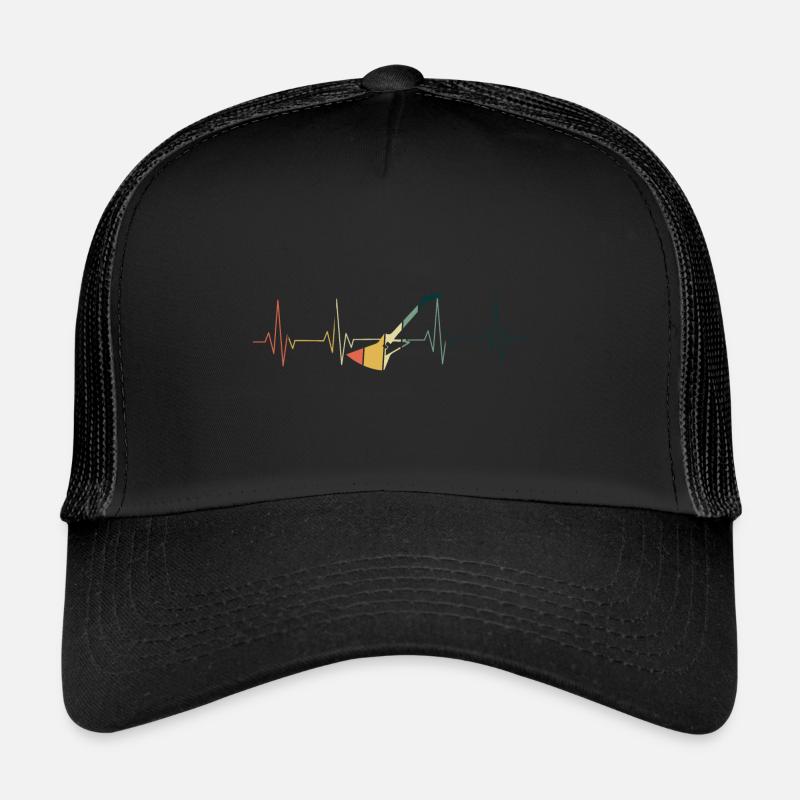 Vintage E-Gitarre Herzschlag Trucker Cap