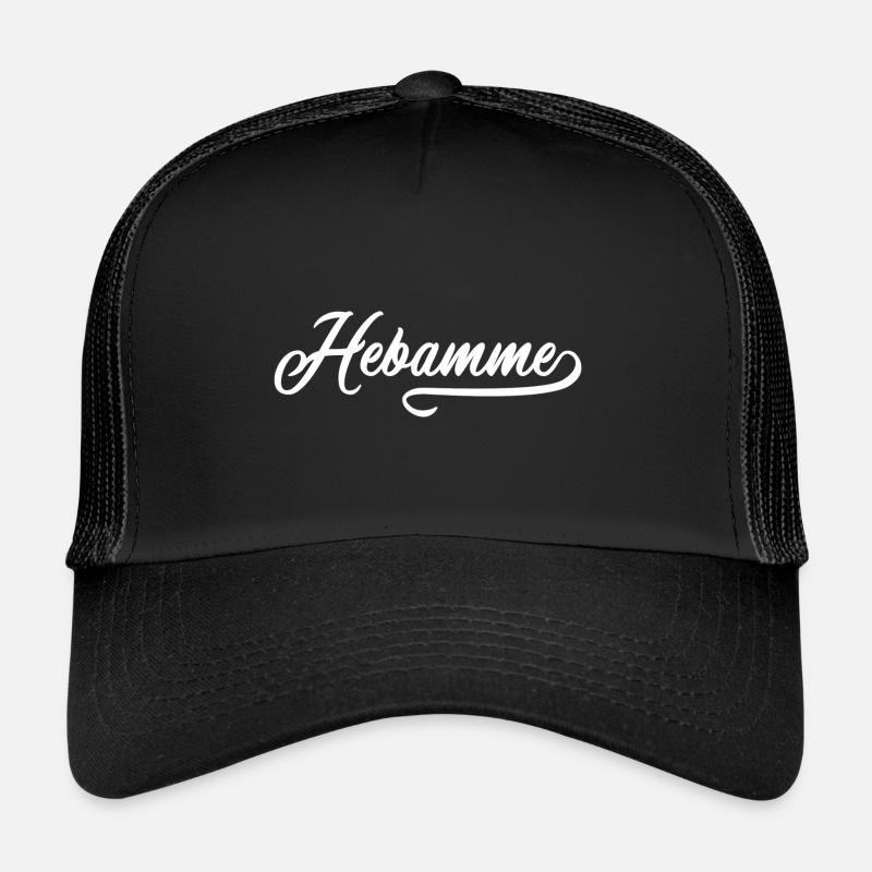 Hebamme - Trucker Cap - Schwarz/Schwarz