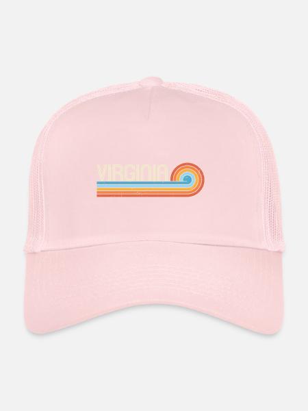 Virginie - Casquette trucker  - rose pâle - Devant