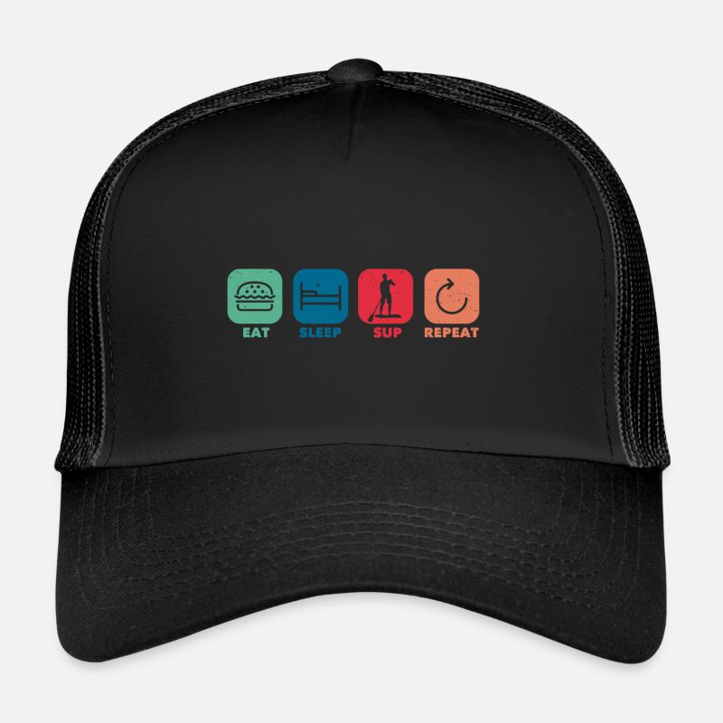 Eat. Sleep. SUP. Repeat - Stand Up Paddling iSUP Trucker Cap