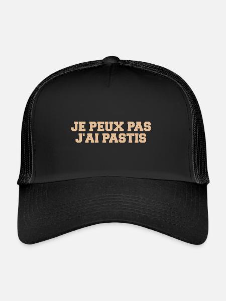 Je peux pas Jai pastis - Casquette trucker  - noir/noir - Devant