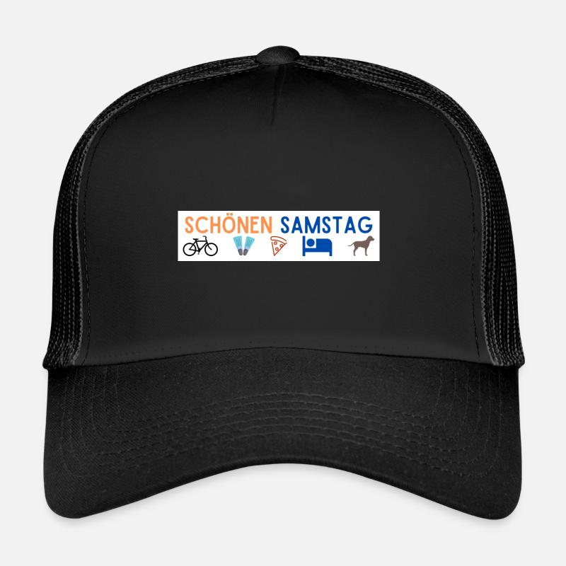 schönen samstag - Trucker Cap - Schwarz/Schwarz