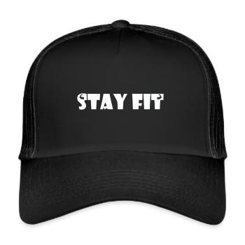 Stay Fit - Trucker Cap - Schwarz/Schwarz - Vorne