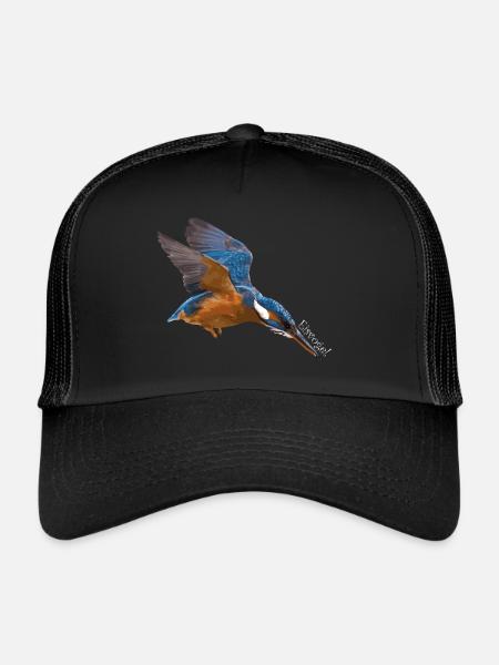 Der Eisvogel! - Trucker Cap - Schwarz/Schwarz