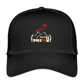 Machu Picchu Pérou cadeau de voyage - Casquette trucker  - noir/noir - Devant