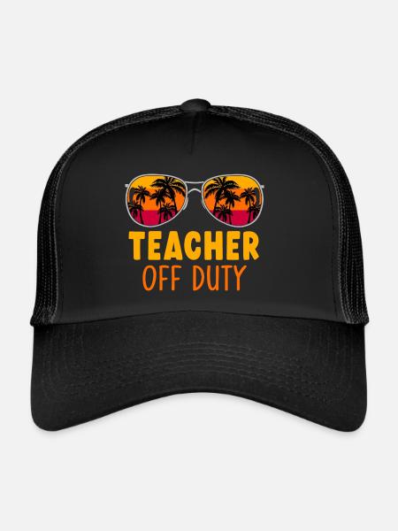 Enseignant hors service Lehrer außer Dienst - Casquette trucker  - noir/noir - Devant